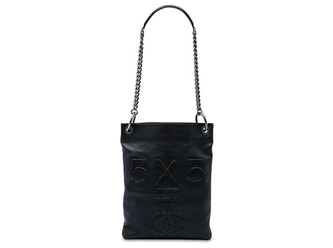 Bolsa Messenger Chanel Black Oser Sans Poser CC em couro de bezerro Preto