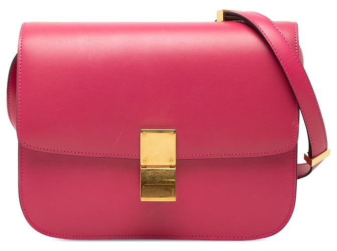 Céline Celine Pink Medium Calfskin Classic Box Rosa
