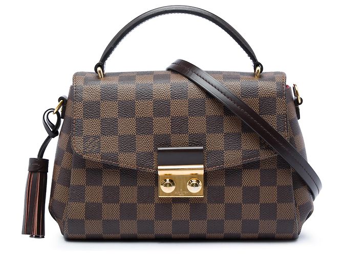 Louis Vuitton Brown Damier Ebene Croisette Marrone