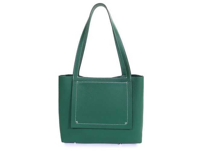 Hermès Green Clemence Cabasellier 31 Grün