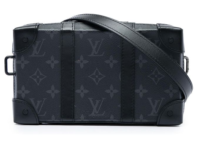 Louis Vuitton Black Monogram Eclipse Soft Trunk Wallet Crossbody Noir