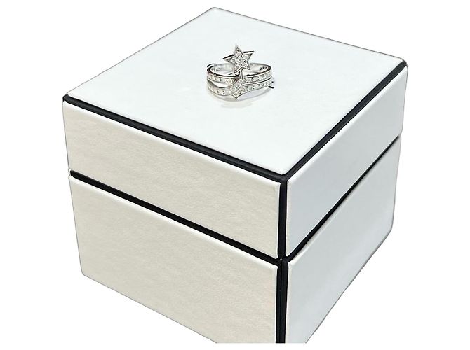 Anel Chanel Comète em ouro branco 18K e diamantes Prata