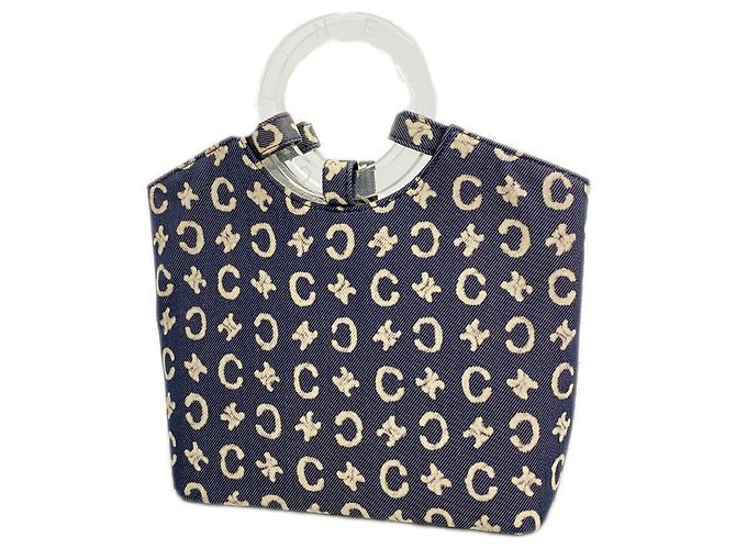 Céline Borsa Celine C Macadam Denim Navy da donna Blu navy
