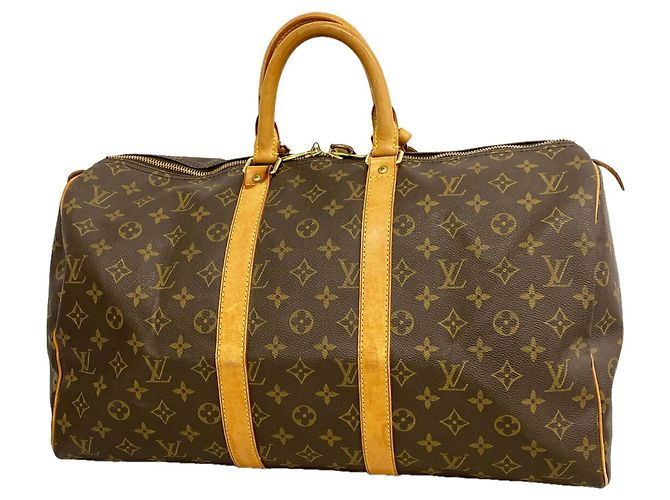 Bolsa Boston Louis Vuitton Keepall 45 Monogram Marrom