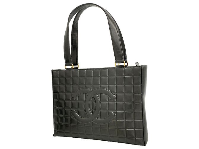 Chanel Tote Bag aus schwarzem Lammleder