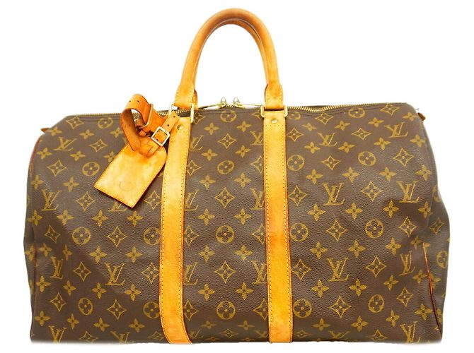 Borsa Louis Vuitton Boston Monogram Keepall 45 Marrone