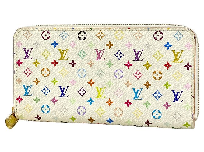Louis Vuitton Monogram Multicolor Zippy Wallet White