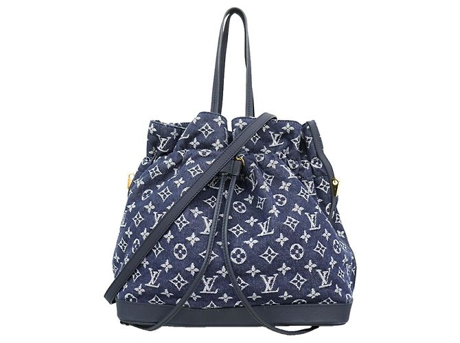 Borsa Tote Louis Vuitton Monogram Denim Noeful MM Blu
