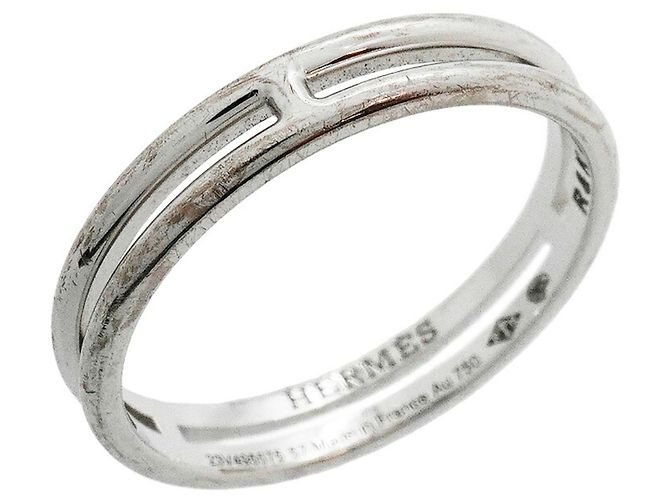 Hermès Hermes Ariane Band Ring in 18K White Gold