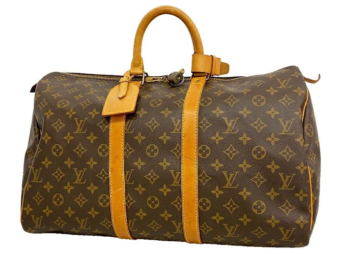 Bolsa Louis Vuitton Boston Monogram Keepall 45 Marrom