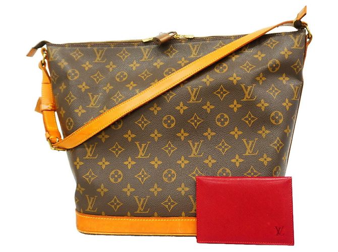 Bolso de hombro Louis Vuitton Monogram Amfar Three Castaño