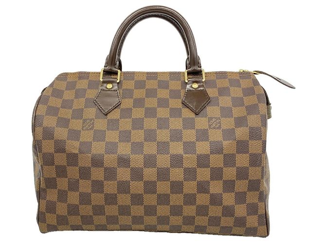 Borsa a mano Louis Vuitton Damier Speedy 30 Damier ebene