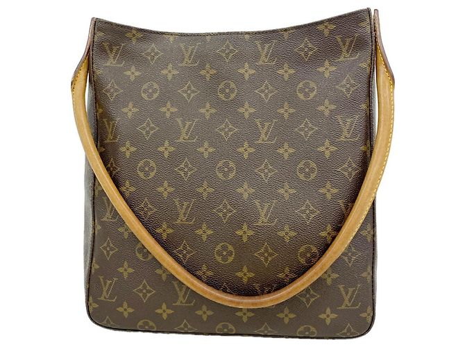 Bolso de hombro Louis Vuitton Monogram Looping GM Castaño