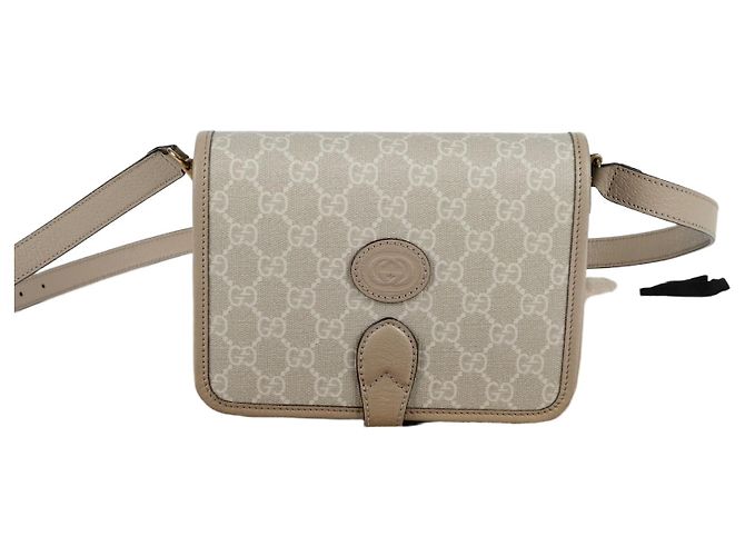 Gucci Mini bolso bandolera Interlocking Castaño 