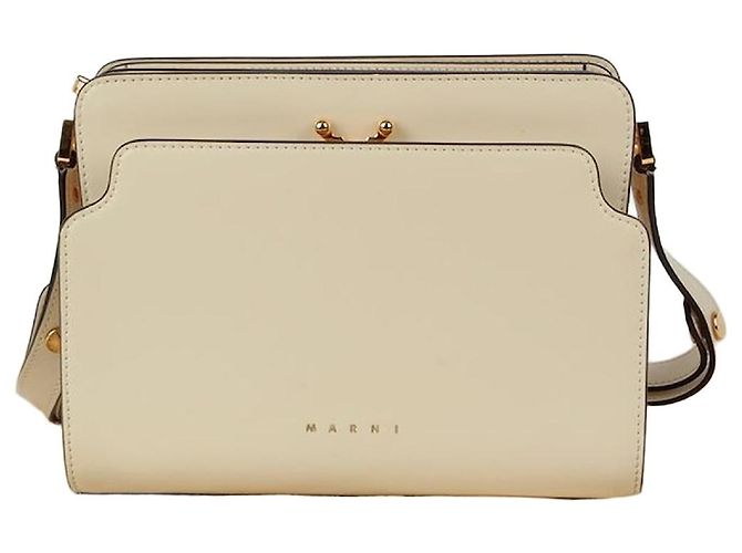 Marni Borsa a tracolla Reverse Trunk Medium Bianco 
