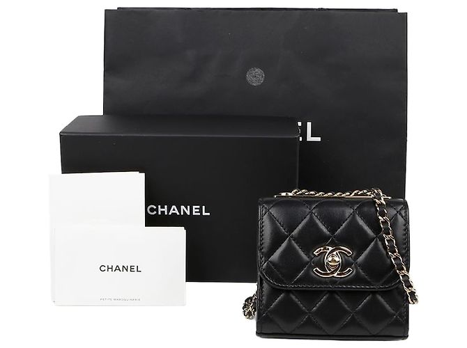 Trendy CC Chanel Borsa a tracolla Cc Mini trendy Nero