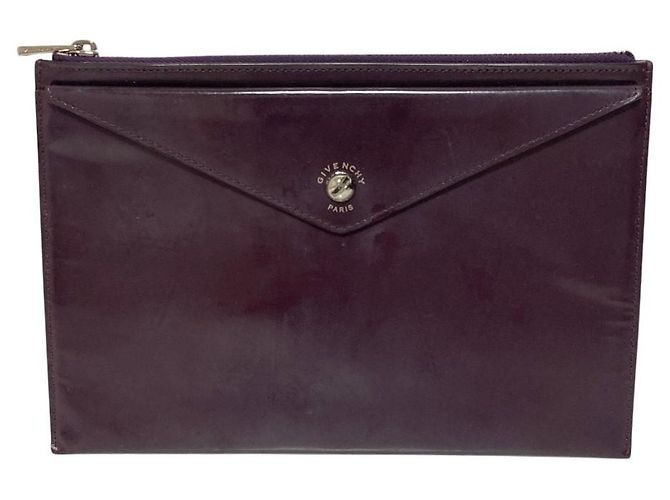 Clutch de envelope Givenchy em couro Roxo