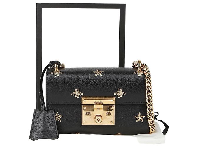 Padlock Gucci Borsa a tracolla mini con lucchetto Nero