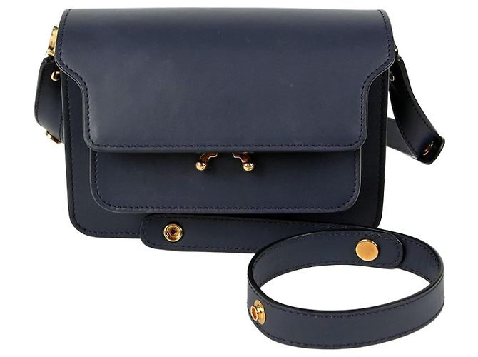 Marni Borsa a Tracolla Mini Trunk Blu 