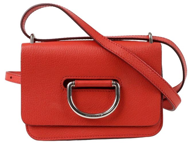 Burberry Borsa a tracolla mini con anello a D Rosso