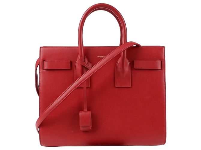 Saint Laurent Bolso tote pequeño de hombro Roja