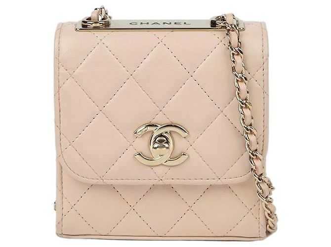 Trendy CC Chanel Bolsa de ombro e transversal Cc Mini trendy Rosa