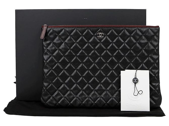 Chanel Pochette Caviar Classic Large Noir