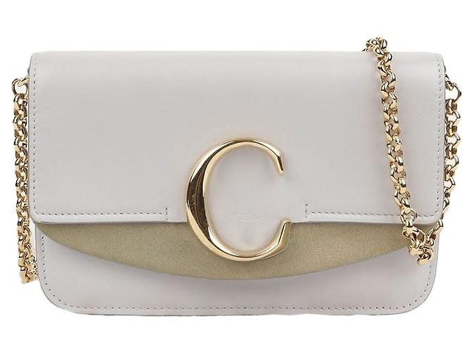 Chloé Borsa a tracolla e spalla con catena Bianco 