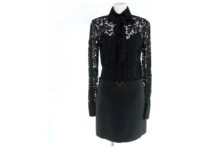 Valentino Spitzenkleid Schwarz