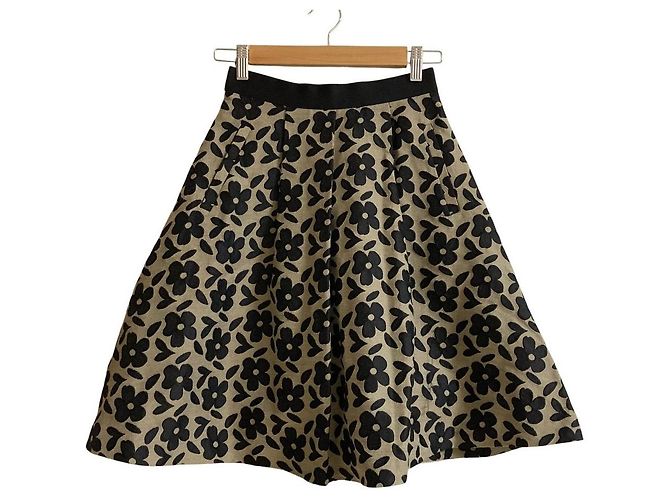 Autre Marque Saia evasê floral M'S GRACY Bege