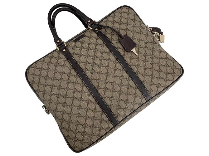 Gucci Sac cabas porte-documents en PVC Marron
