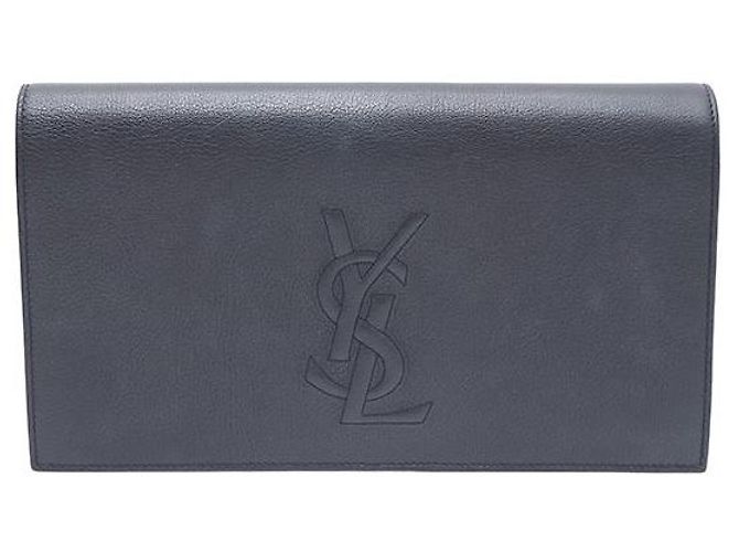 Saint Laurent Monogram Clutch mit Klappe Blau