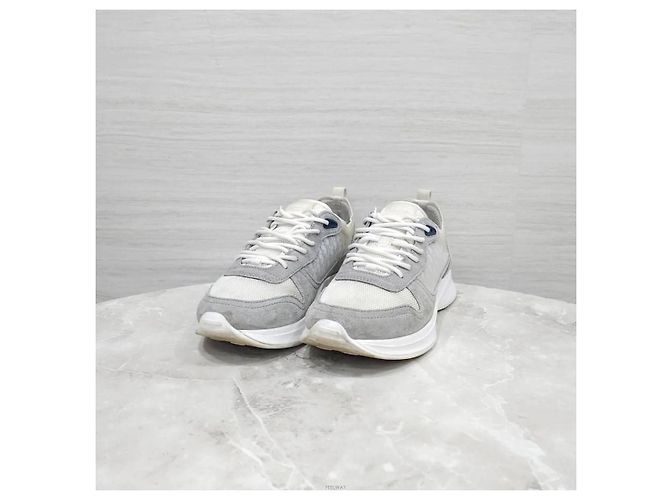 Dior Baskets techniques Runner en daim gris Marron