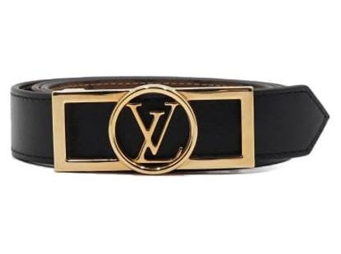 Louis Vuitton Cinturón reversible para mujer Monogram Dauphine Negro