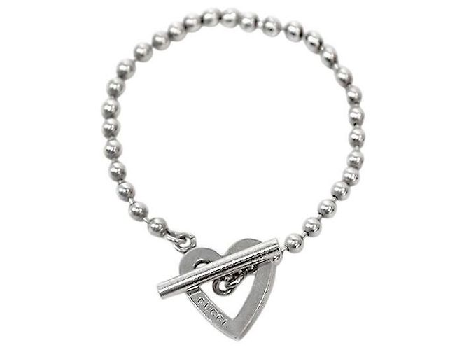 Gucci Bracciale Heart Bar Silver Argento 