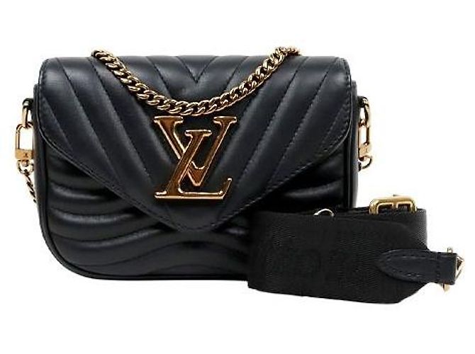 Louis Vuitton Bolsa de Ombro Multi Pochette New Wave Preta Preto