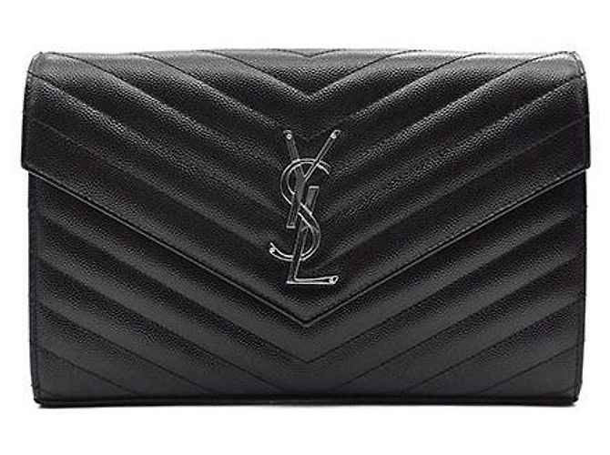 Saint Laurent Borsa a tracolla Monogram Cassandra Chain Nero