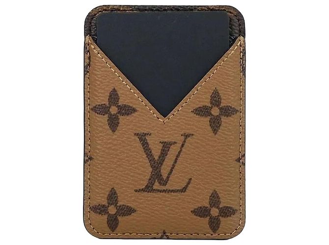 Louis Vuitton Tarjetero Magnético Monogram Reverse Canvas Castaño