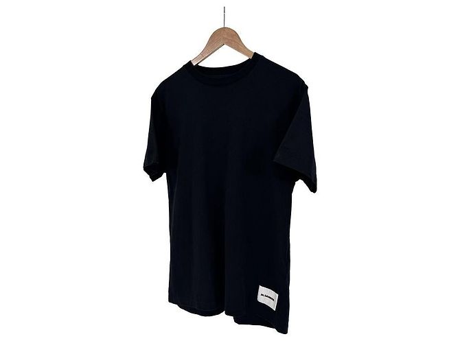 Jil Sander Bio-Baumwoll-T-Shirt mit Logo-Patch für Herren - Schwarz