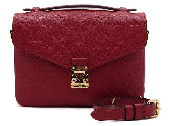 Louis Vuitton Borsa a tracolla e crossbody Pochette Metis Monogram Empreinte Rosso