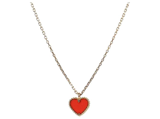 Van Cleef & Arpels Sweet Heart Pendant Carnelian Pink 