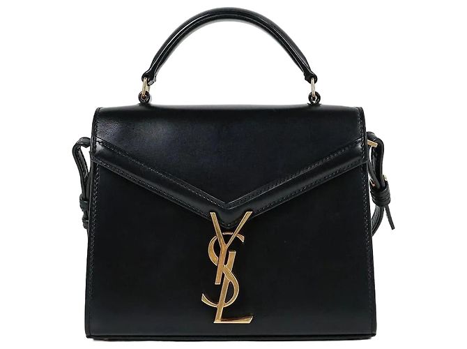 Saint Laurent Cassandra Top Handle Shoulder Bag Black