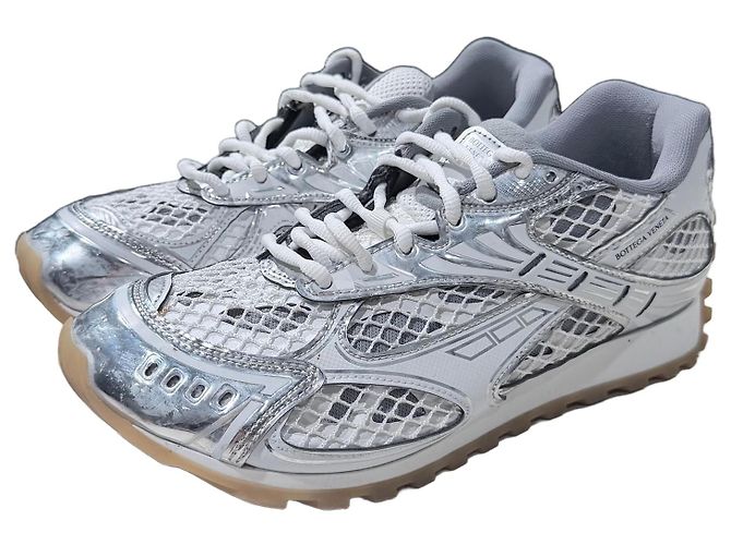 Bottega Veneta Orbit Silver White Sneaker Weiß