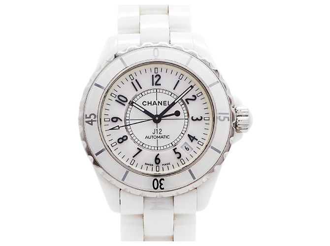 Relógio Masculino Chanel J12 H0970 Mostrador Branco