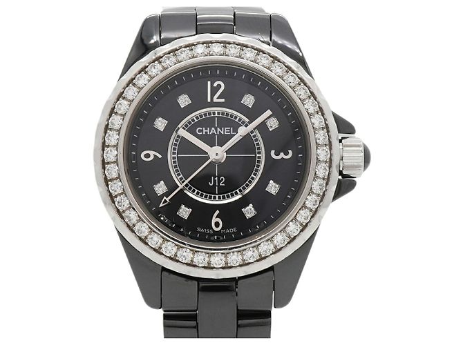 Orologio da uomo Chanel J12 Diamond H2571 Quadrante Nero