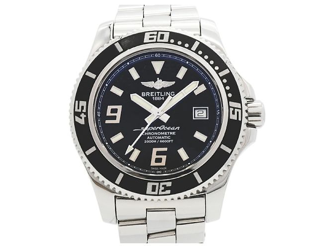 Orologio da uomo Breitling Superocean 44 A17391 Quadrante Nero
