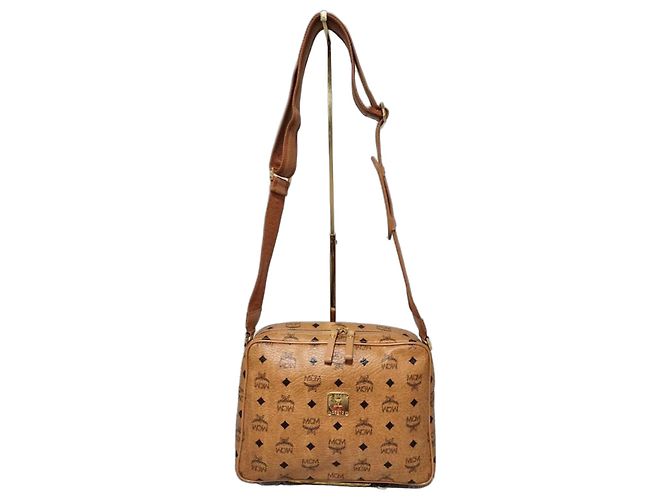 Borsa a tracolla/spalla MCM Visetos Brown Marrone