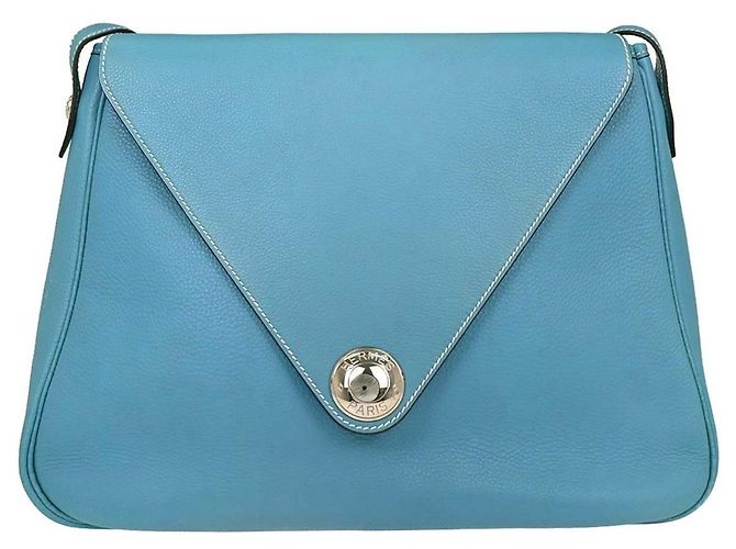 Hermès Hermes Christine Leather Bleu