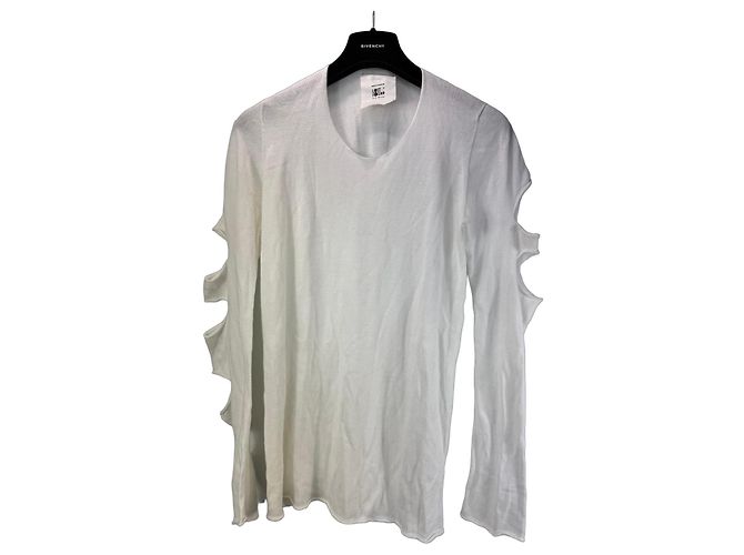 Autre Marque Lost & Found Ria Dunn weißer Baumwollpullover mit Cut-Outs