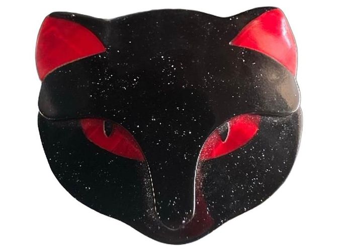 Autre Marque Lea Stein Preto Vermelho